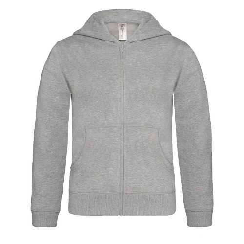 B & C Collection B&C Hooded Full-Zip /Kids Heather Grey